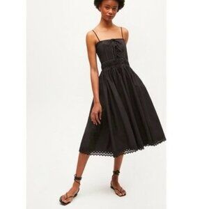NEW RHODE KATRINA COTTON DRESS IN BLACK SIZE 6
